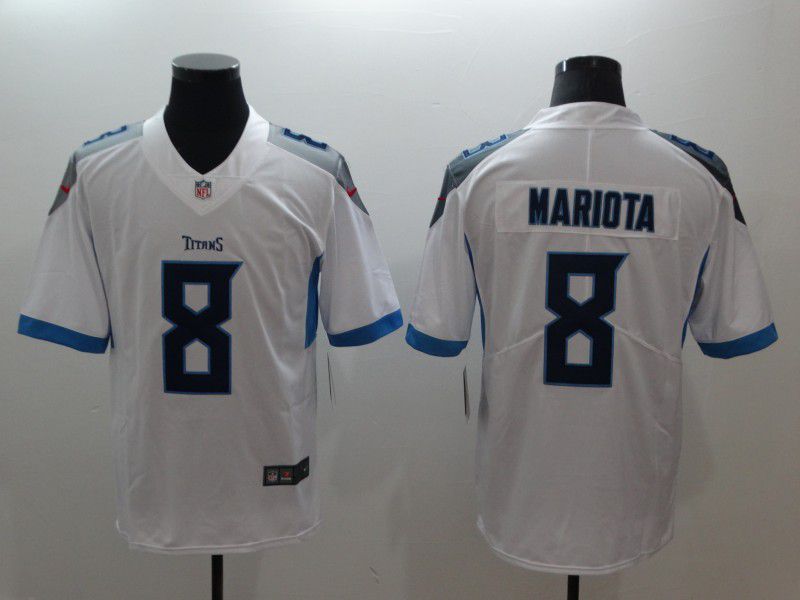Men Tennessee Titans #8 Mariota White Nike Vapor Untouchable Limited NFL Jerseys